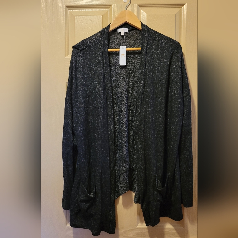 🌻  Charming Charlie Mineral Wash Cardigan with Ruffle & Pockets - Size XL - NWT